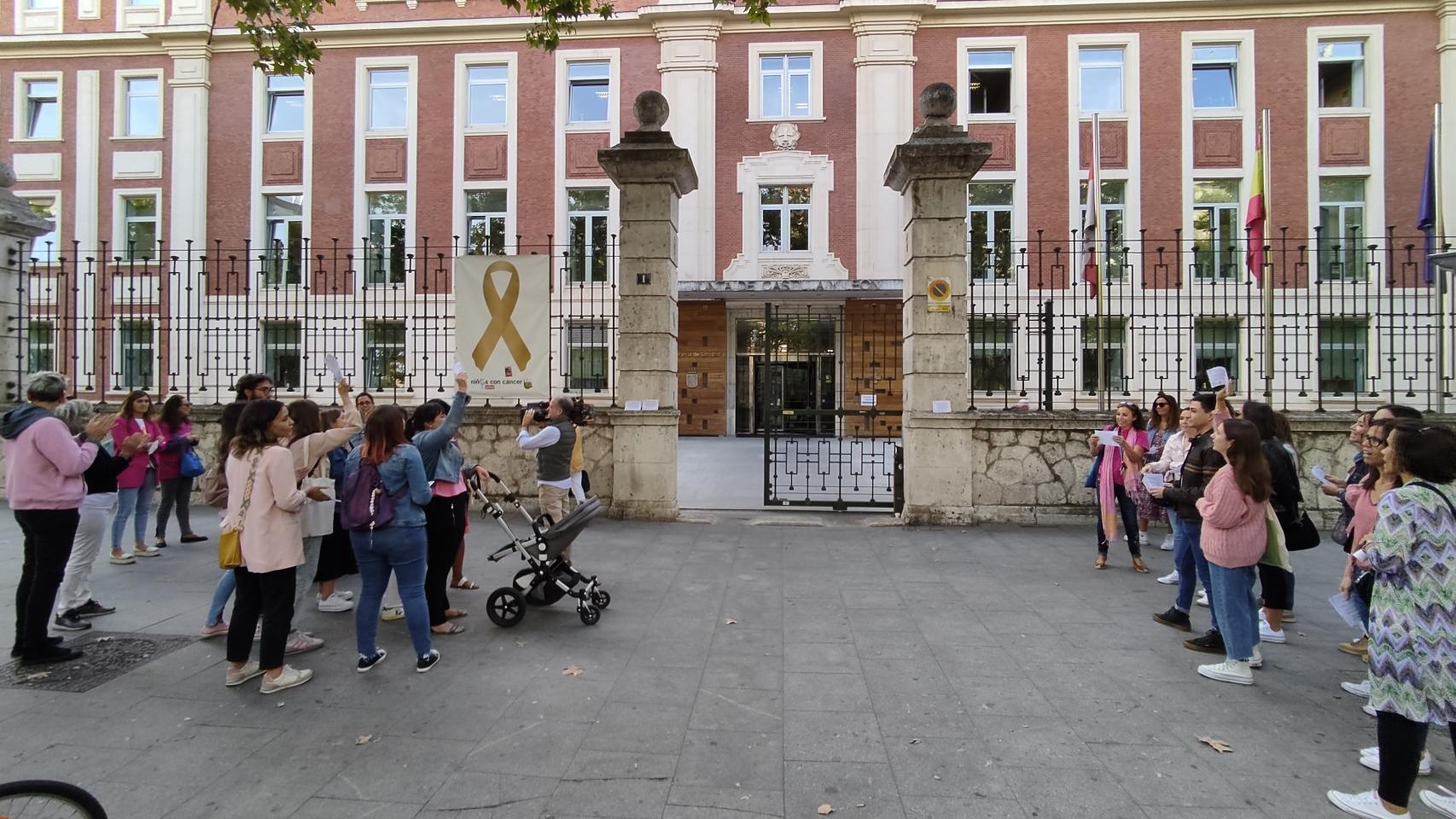 Imagen de la concentración de las matronas de Castilla y León.