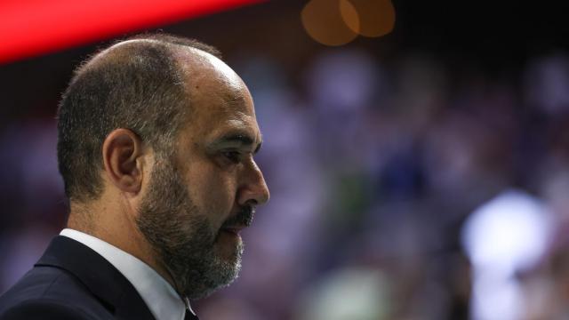 Chus Mateo, durante un partido con el Real Madrid