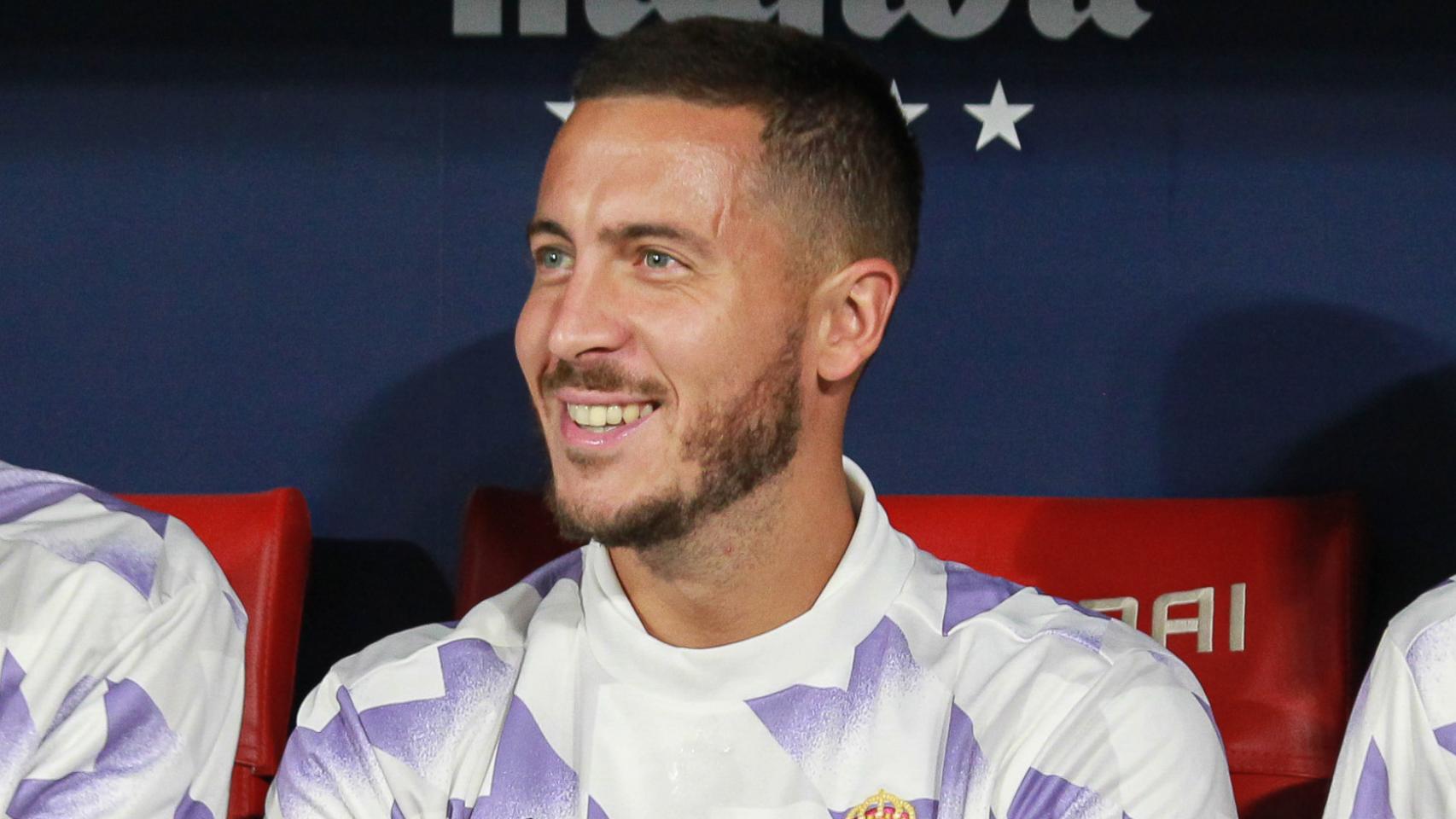 Eden Hazard, en el banquillo del Real Madrid