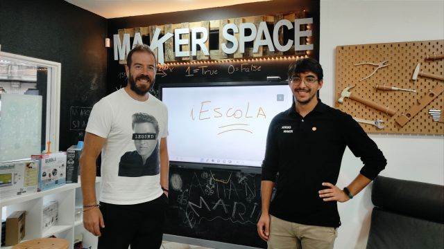 Xurxo Cobelas y Sergio Juncal en el espacio de iEscola.
