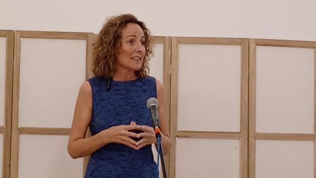 María José Adsuar, etse viernes en la cena con militantes.