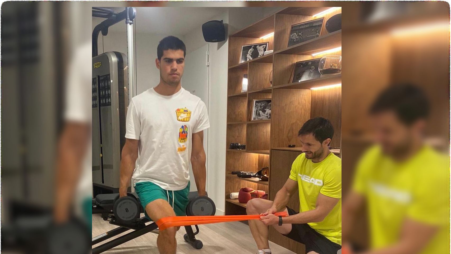 Juanjo Moreno con Carlos Alcaraz.