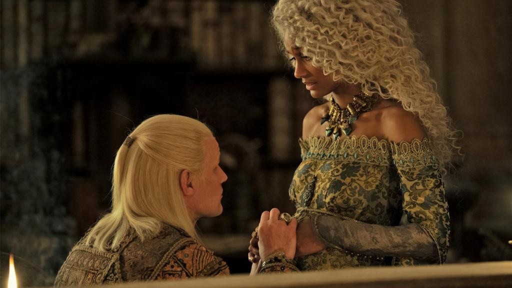 Daemon y Laena en el 1x06 de 'La casa del dragón'.