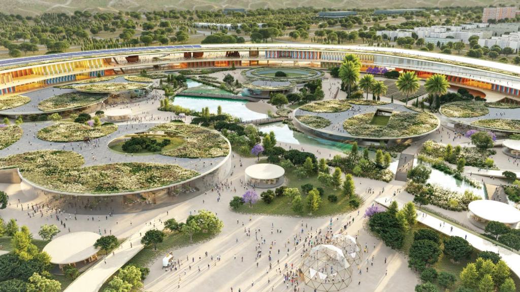 Recreación de cómo hubiera sido la Expo de Málaga 2027.