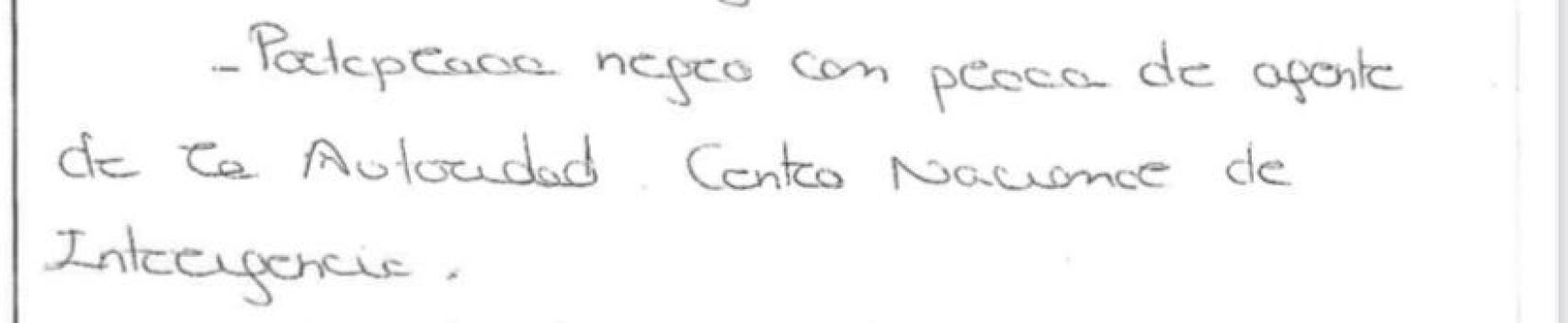Fragmento del acta de entrada y registro.