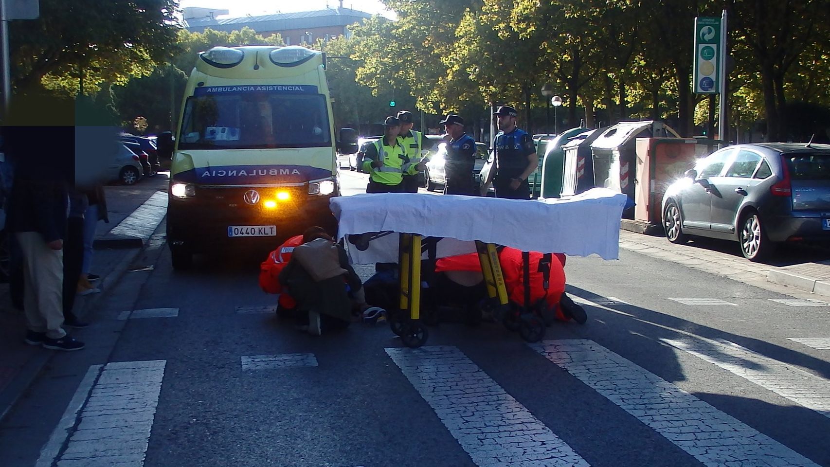 Imagen del paso de peatones de Burgos
