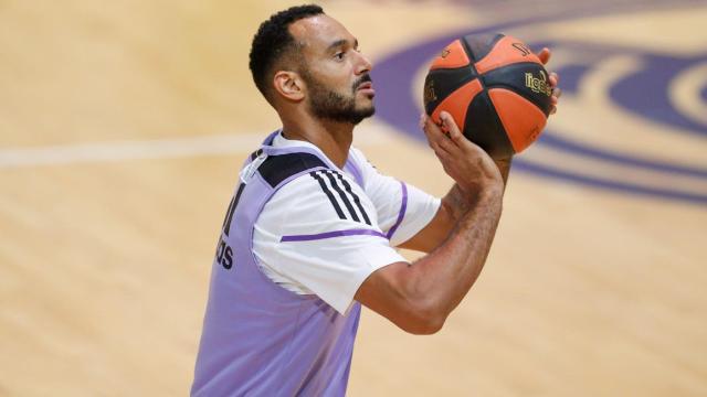Adam Hanga, durante un entrenamiento del Real Madrid de Baloncesto