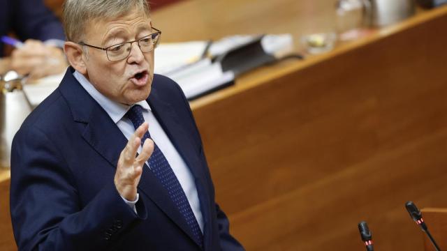 Ximo Puig, durante su intervención en Les Corts Valencianes. Rober Solsona / EP