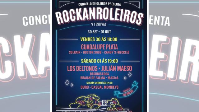 Cartel de la V edición Rockanroleiros.