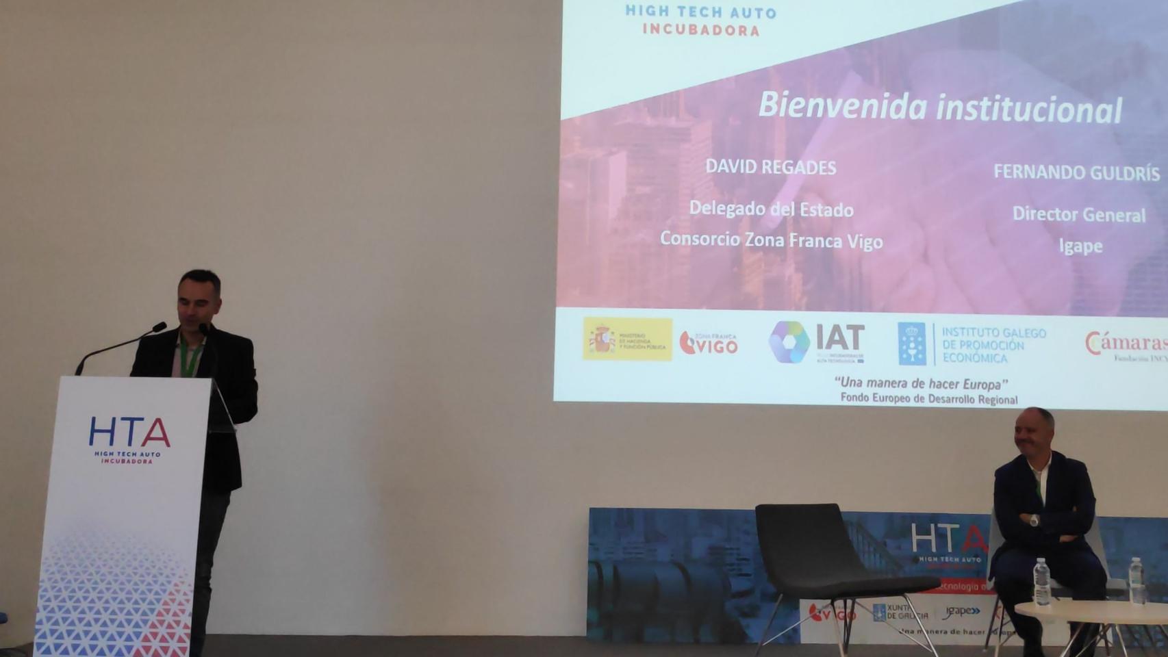 El director del Igape, Fernando Guldrís, participa en la inauguración del I Foro – Feria High Tech Auto.
