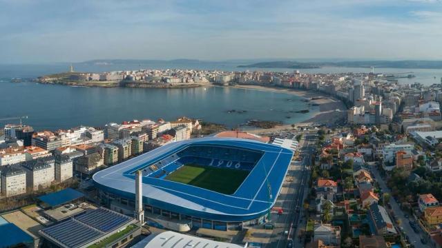El Estadio de Abanca-Riazor en una imagen aérea.