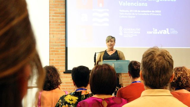 La consellera, Raquel Tamarit, en una acción formativa de la Conselleria de Educación.