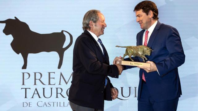 Mañueco durante los premios taurinos de Castilla y León