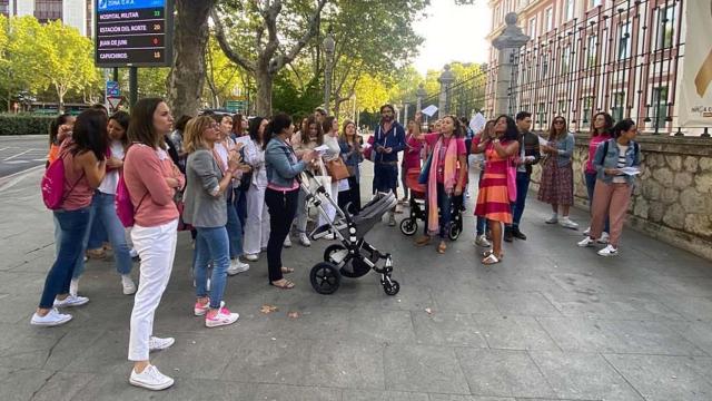 Concentración de las matronas frente a la Consejería de Sanidad el pasado 23 de septiembre