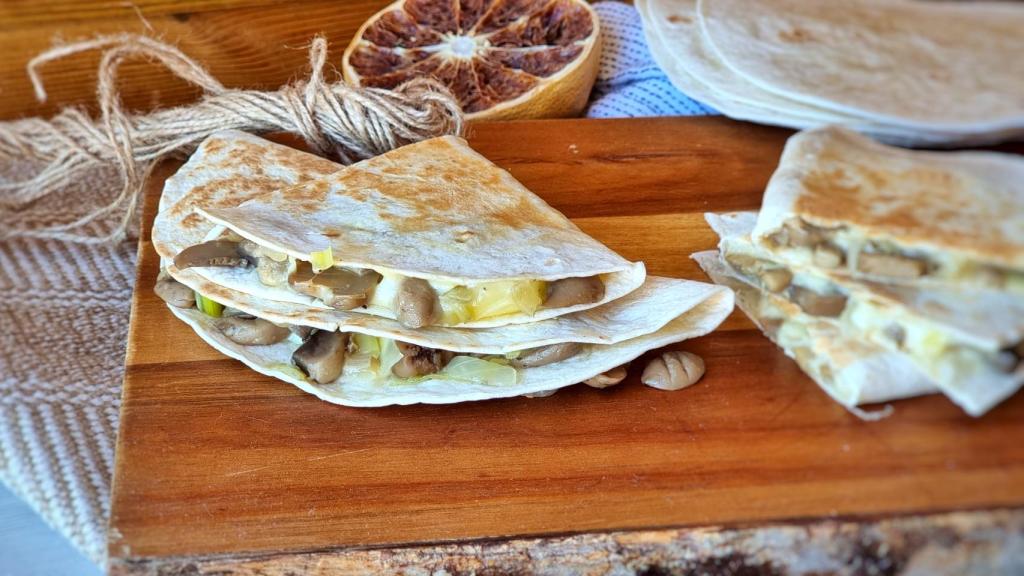 Quesadillas de champiñón y queso