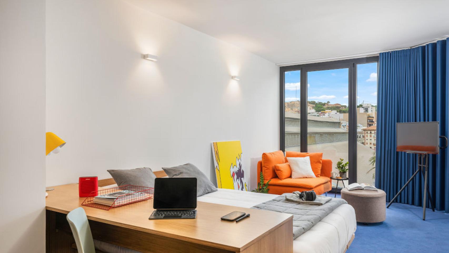 Uno de los estudios de 'coliving' de Suiters en Alicante.
