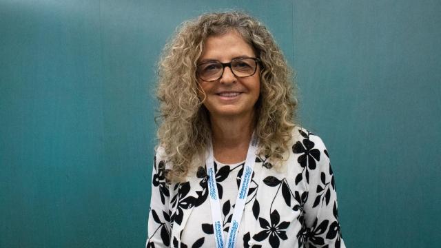 La doctora Sagrario Bustabad tras realizar la entrevista.