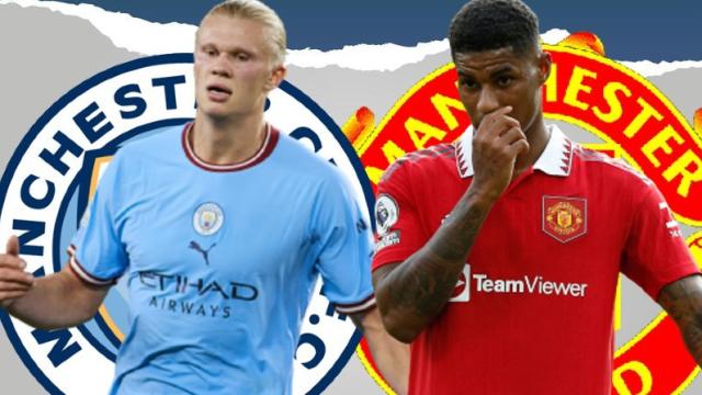 Erling Haaland y Marcus Rashford, estrellas del Manchester City y Manchester United