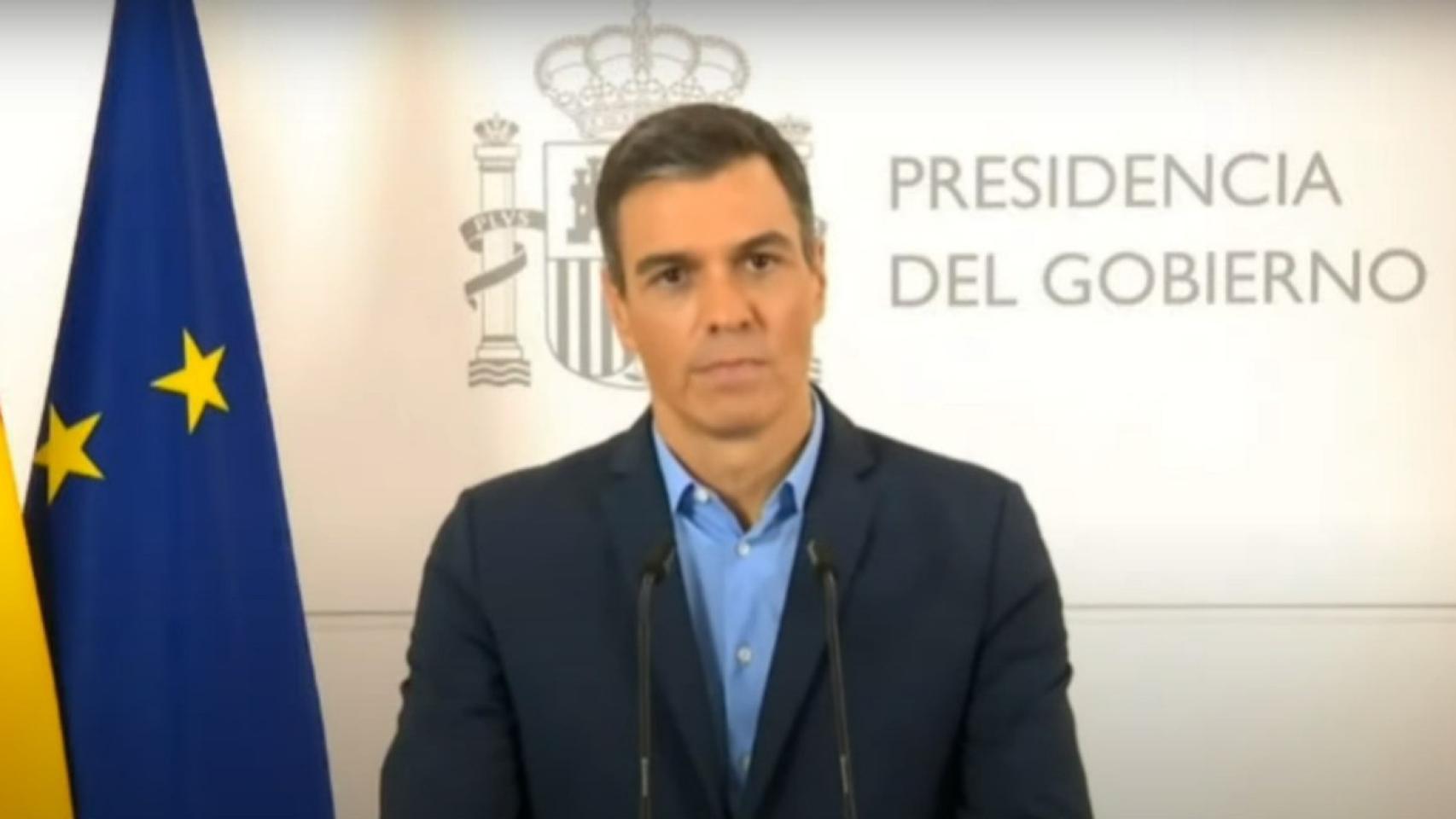 El presidente del Gobierno, Pedro Sánchez, en su intervención éste sábado en el Foro de la Toja.