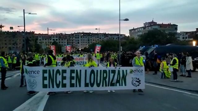 Manifestación de los trabajadores de Ence en Pontevedra el 30 de septiembre.