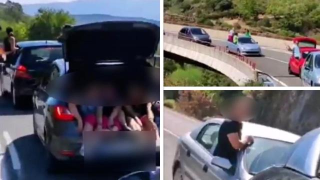 Imágenes captadas en redes sociales por la Guardia Civil.