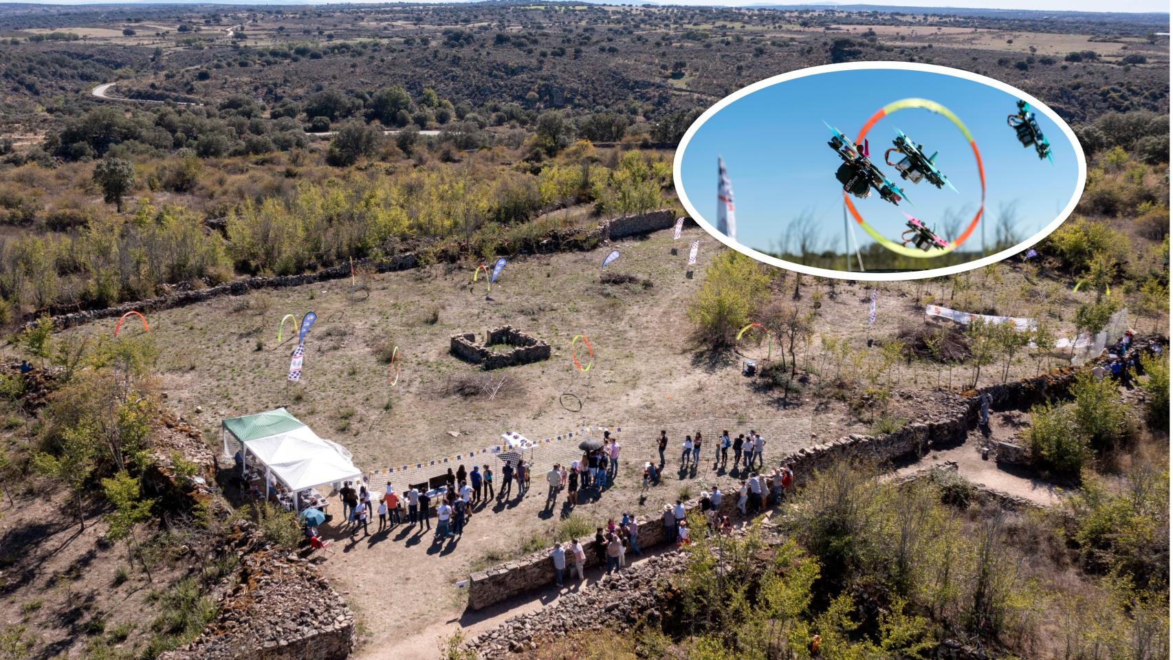 Los drones sobre el castro de Yecla de Yeltes.