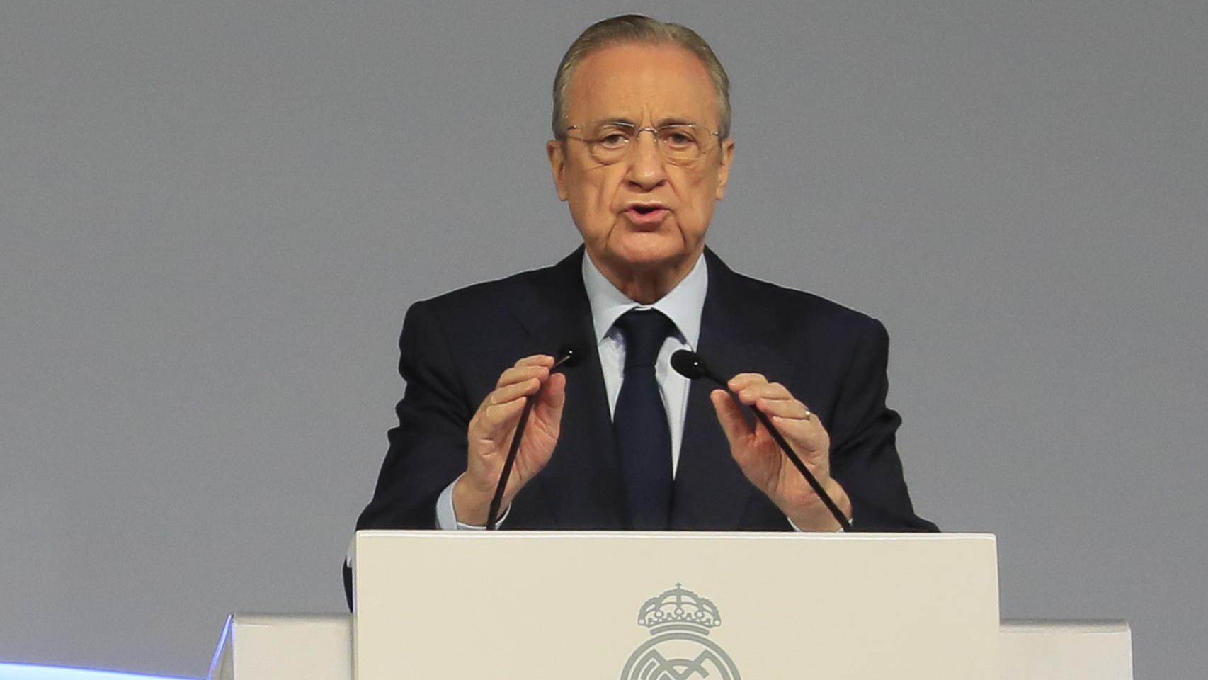 Florentino Pérez, en la Asamblea General de Socios del Real Madrid