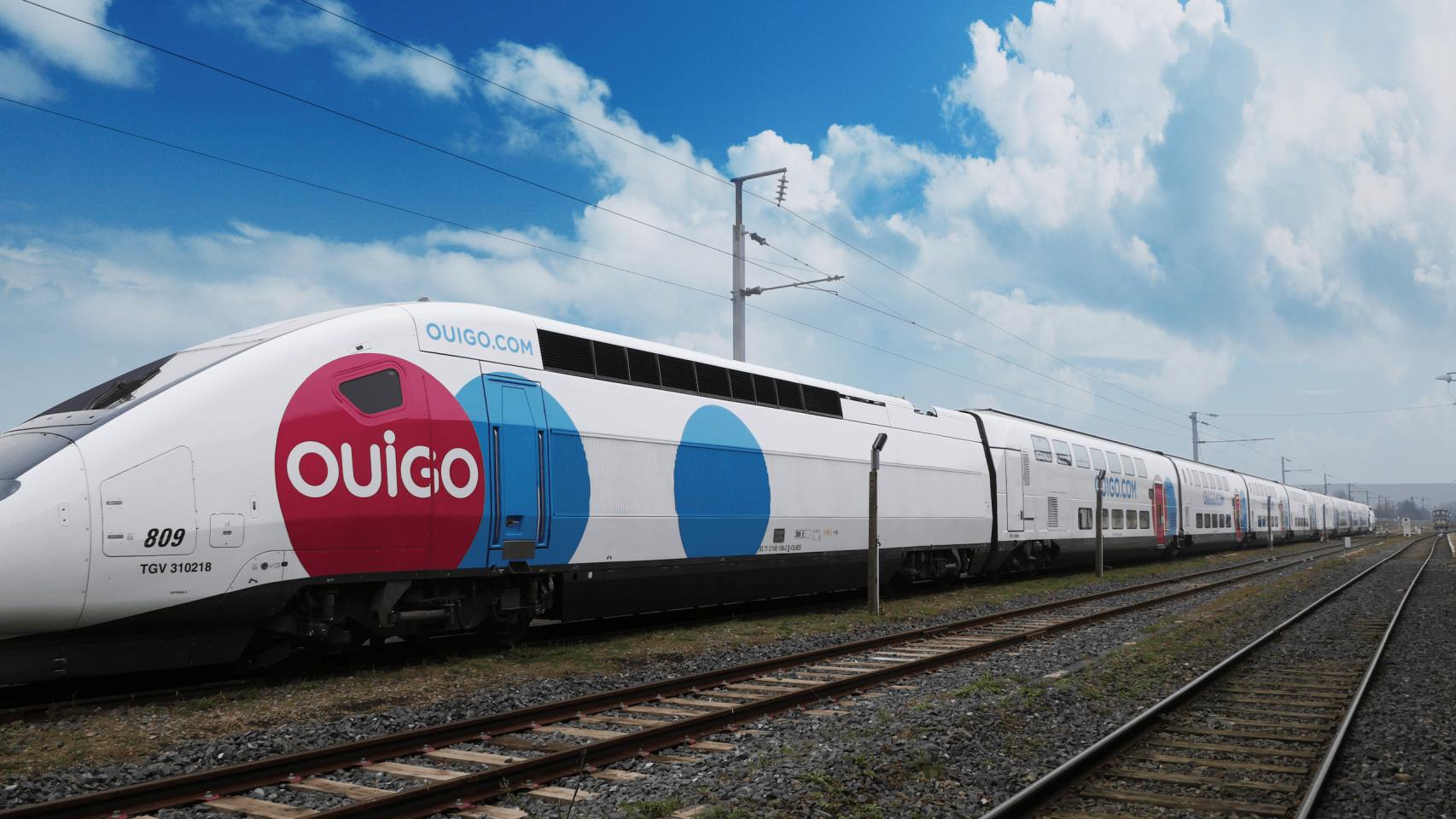 Imagen de un tren Ouigo.