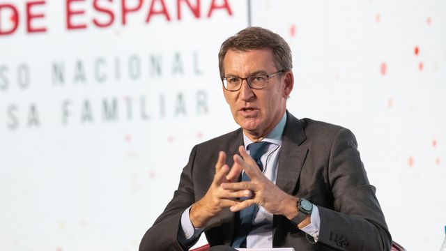 El presidente del PP, Alberto Núñez Feijóo, interviene en el XXV Congreso Nacional de la Empresa Familiar.