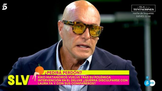 Kiko Matamoros pide perdón a la audiencia por su comportamiento en el 'Deluxe'.