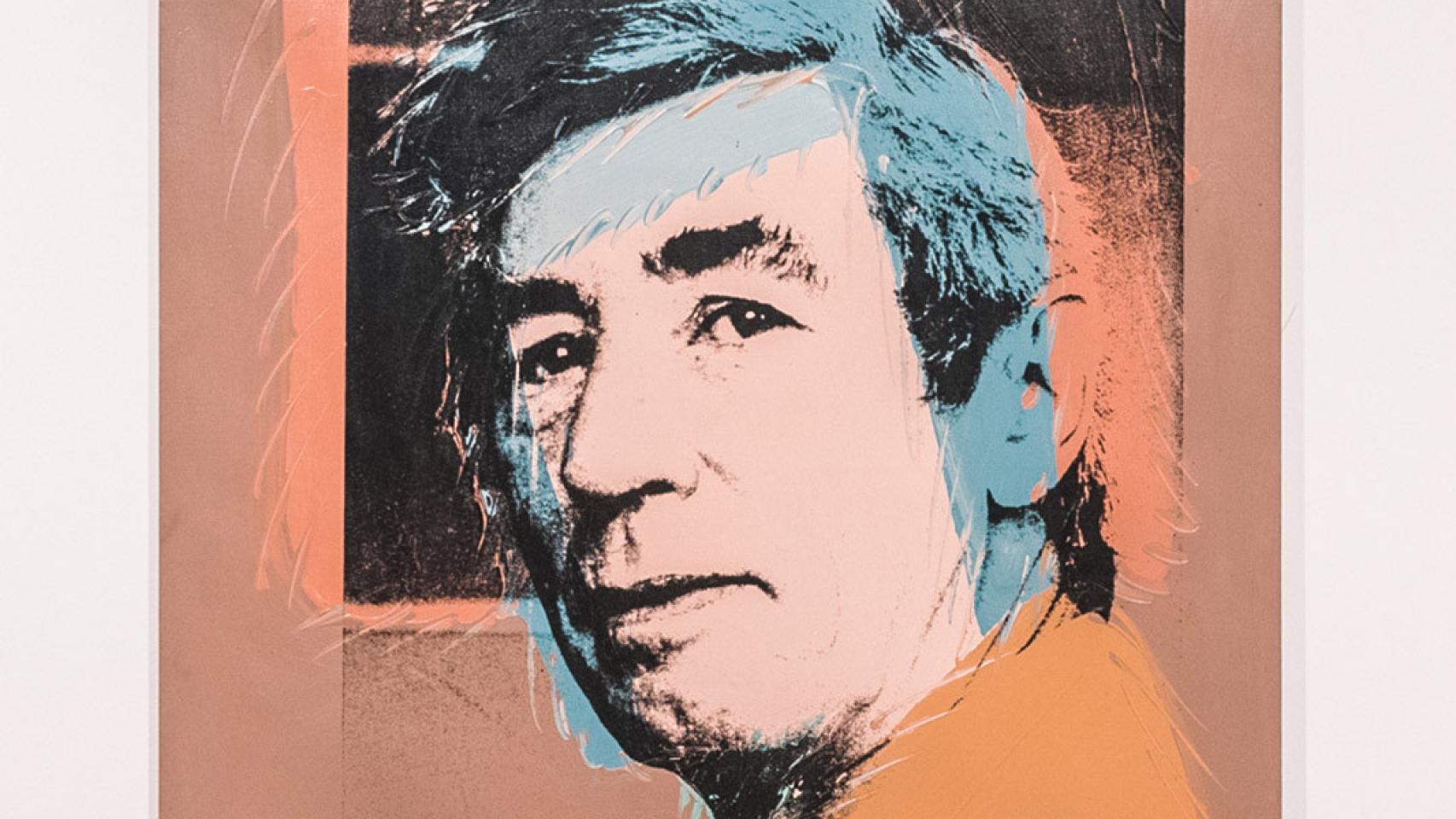 Retrato de Hergé realizado por Andy Warhol en 1977. Foto: Archivos Gulbenkian © Pedro Pina