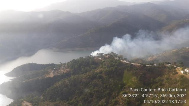 Incendio forestal en Istán.