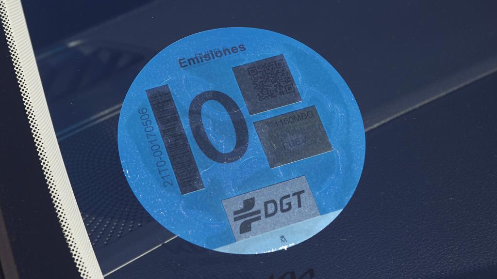 Etiqueta cero de la DGT.