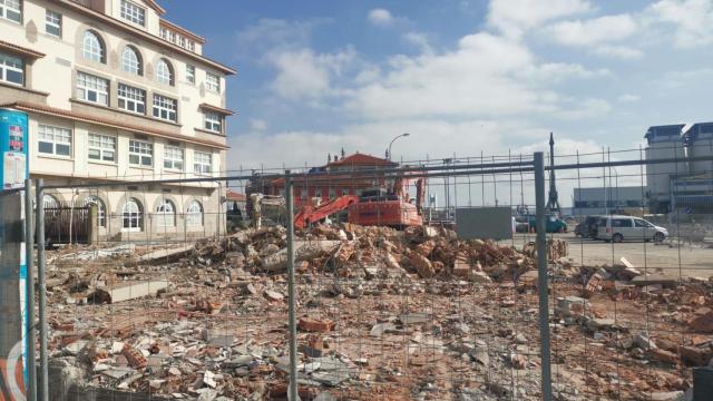 La cantina del Puerto de A Coruña tras su derribo.