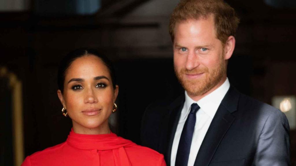 El príncipe Harry, con su mujer, Meghan Markle.