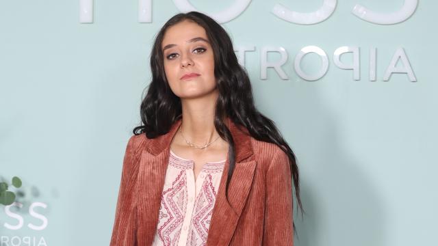 Victoria Federica posando este miércoles, 5 de octubre, ante los medios en el evento de la firma española Hoss Intropia, de la que es imagen.