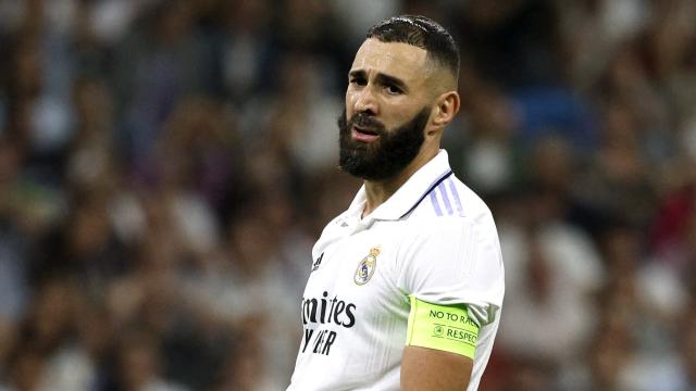 Karim Benzema, en un partido del Real Madrid de la temporada 2022/2023