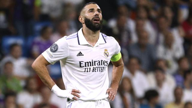 Karim Benzema, en un partido del Real Madrid de la Champions League 2022/2023