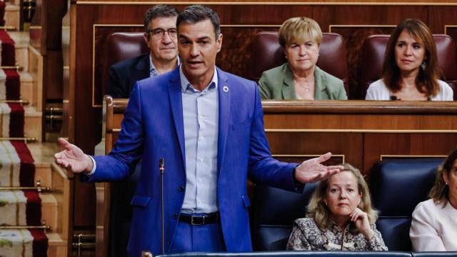 El presidente del Gobierno, Pedro Sánchez, en el Congreso de los Diputados.
