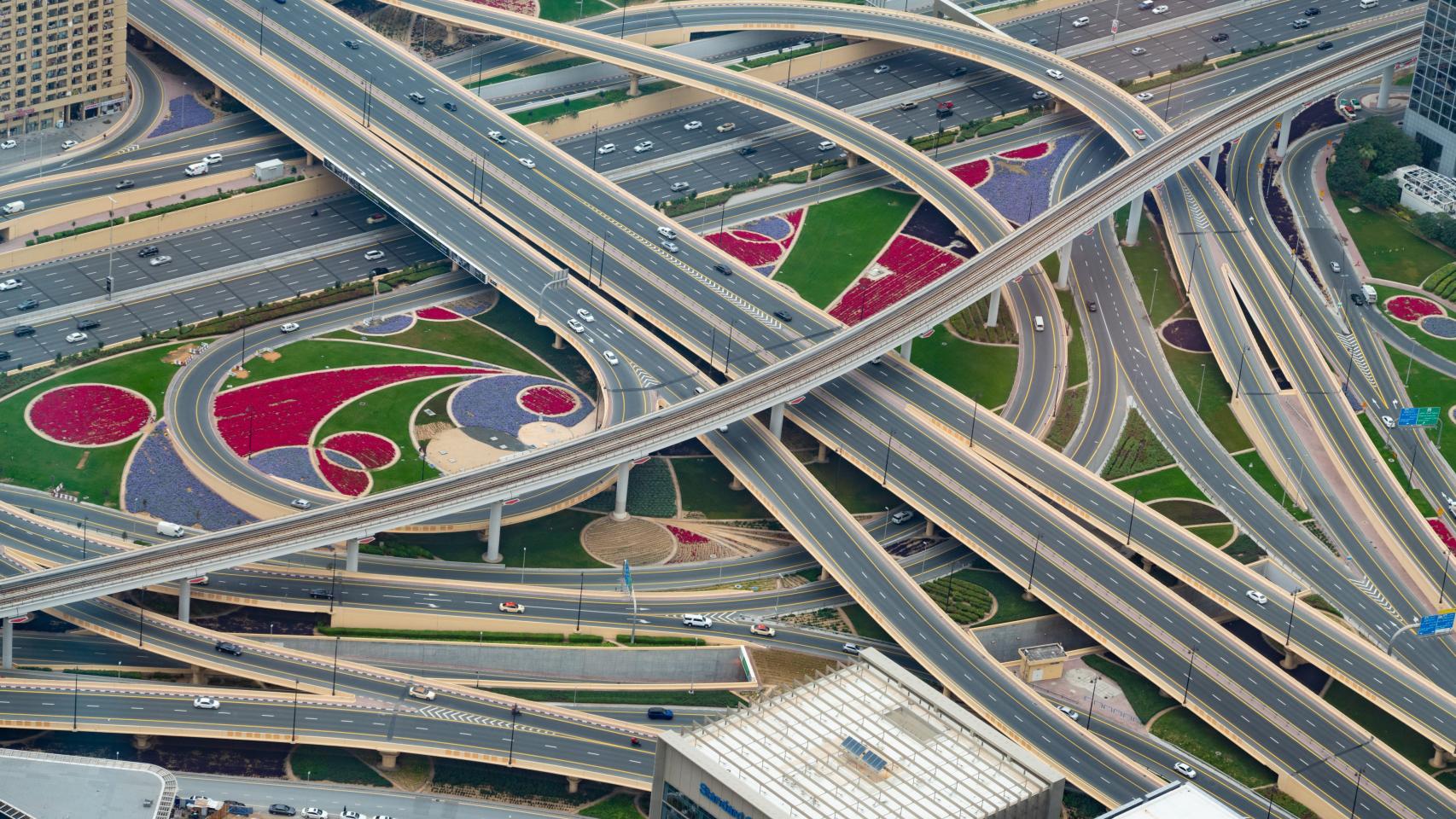 Un nudo de carreteras.