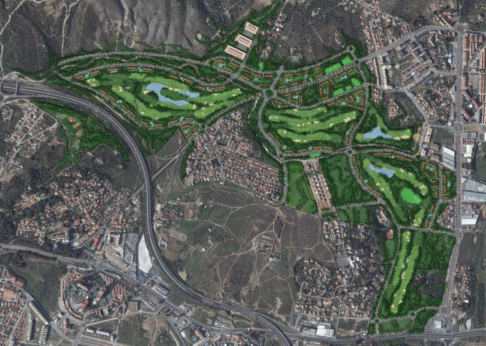 Ordenación de la futura urbanización de Rojas Santa-Tecla, en Málaga.