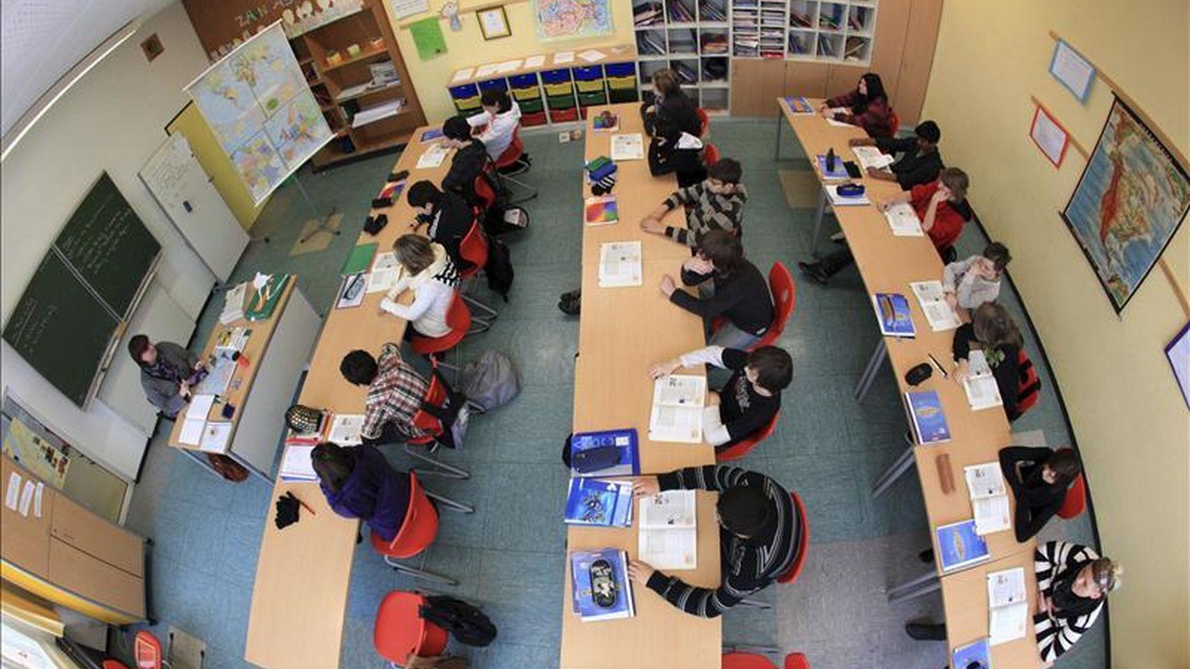 Aula de un colegio español.