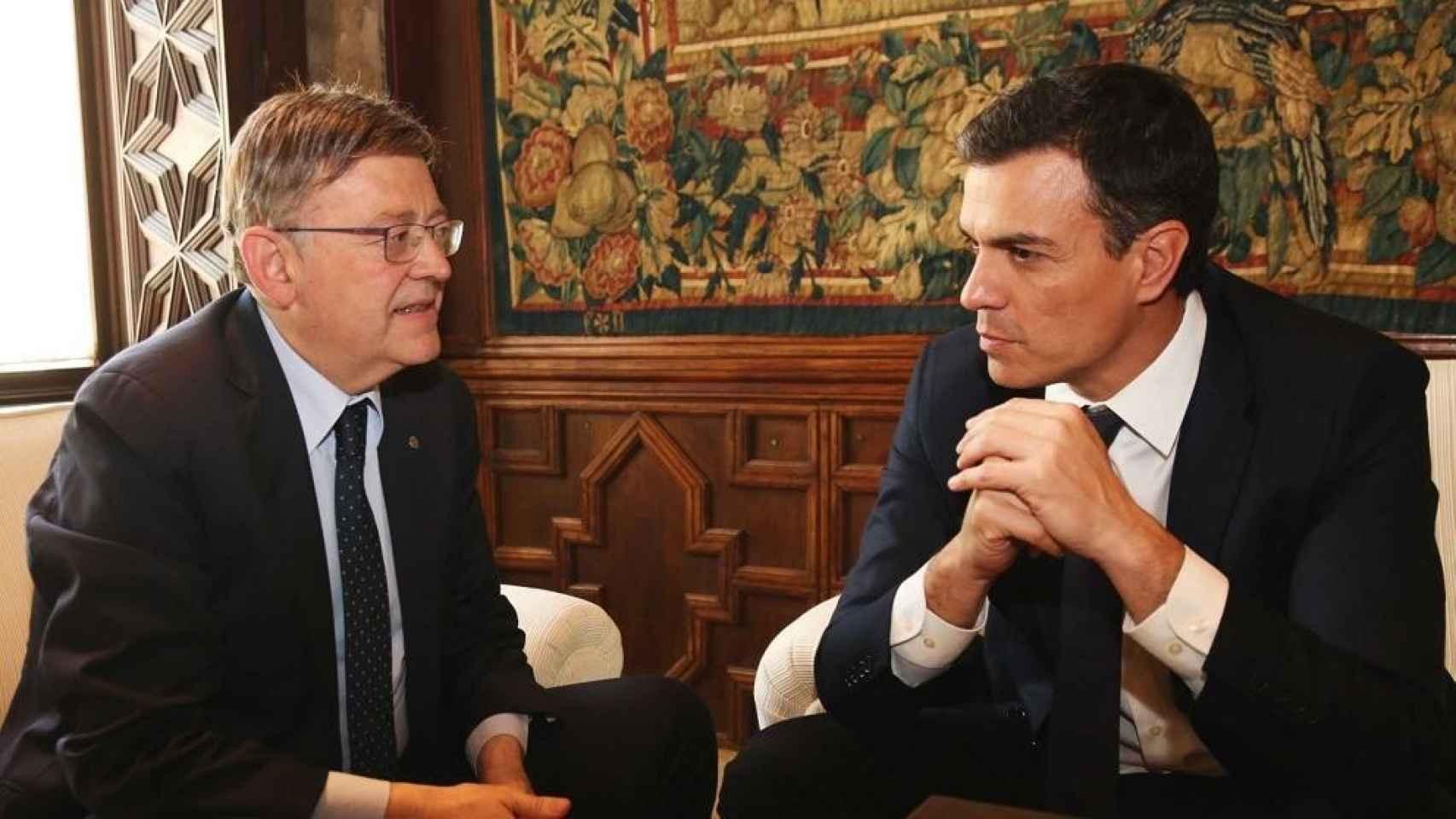 Ximo Puig y Pedro Sánchez, en imagen de archivo.