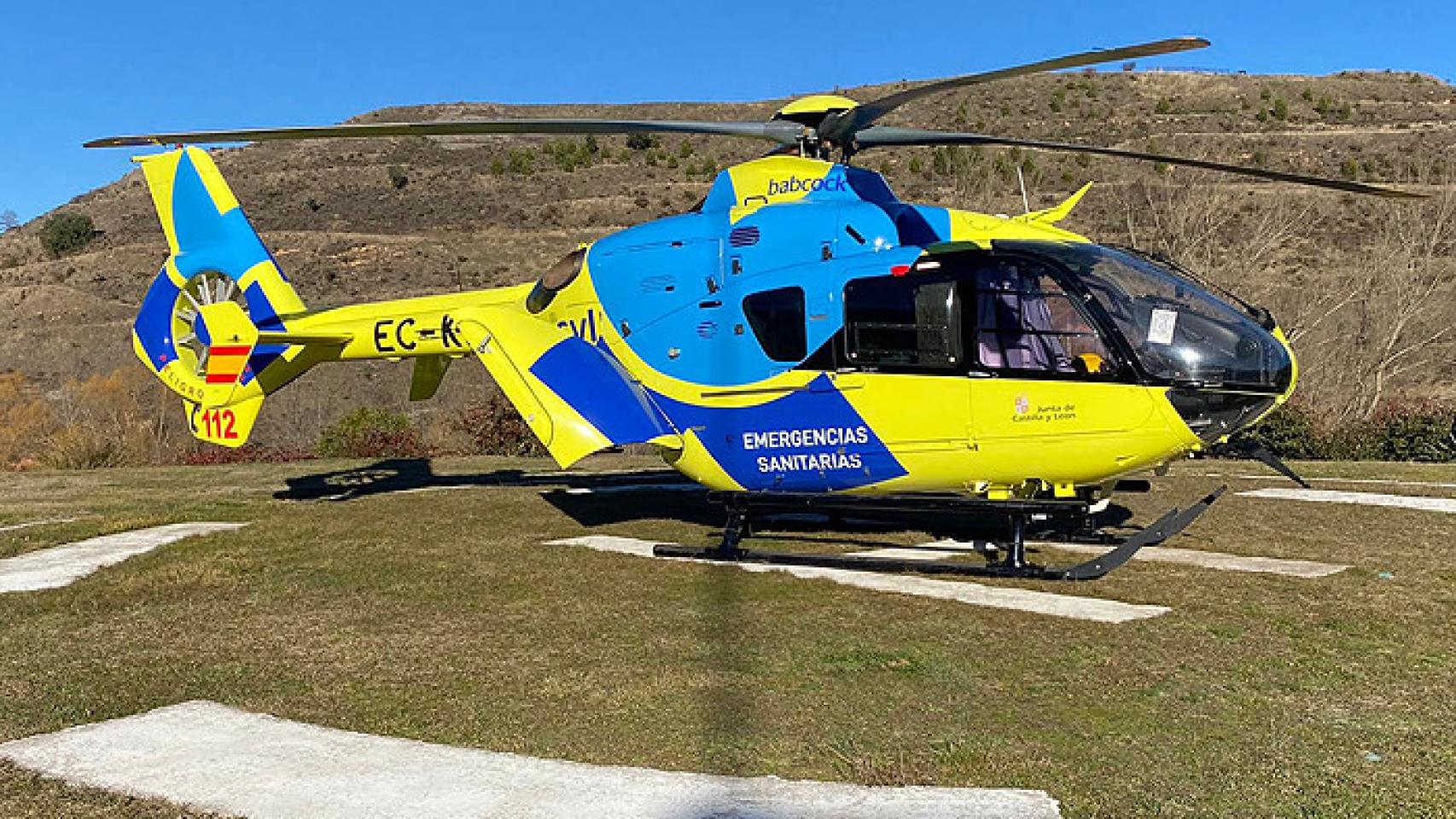 Un helicóptero del Sacyl