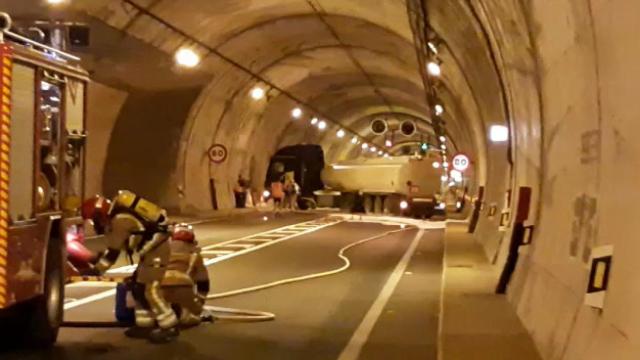Simulacro en el túnel de Piqueras