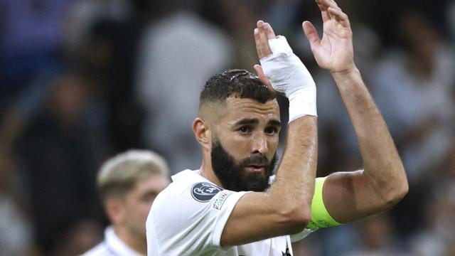 Karim Benzema, en un partido del Real Madrid de la temporada 2022/2023