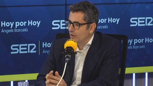 Félix Bolaños, ministro de la Presidencia, Relaciones con las Cortes y Memoria Democrática, en la Cadena SER.