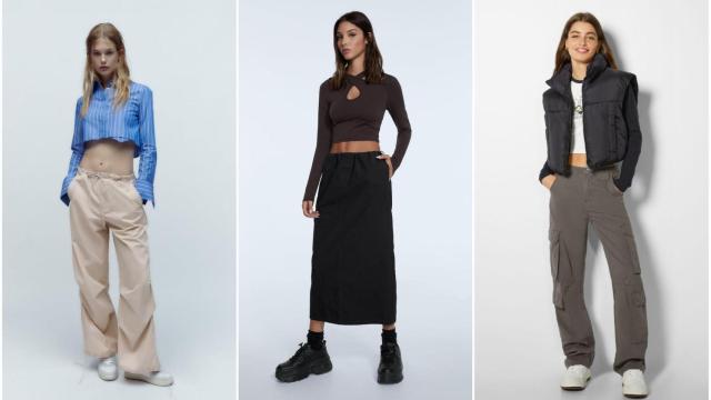 Cargo y parachute, lo último en Inditex para solucionar la tendencia viral en faldas y pantalones