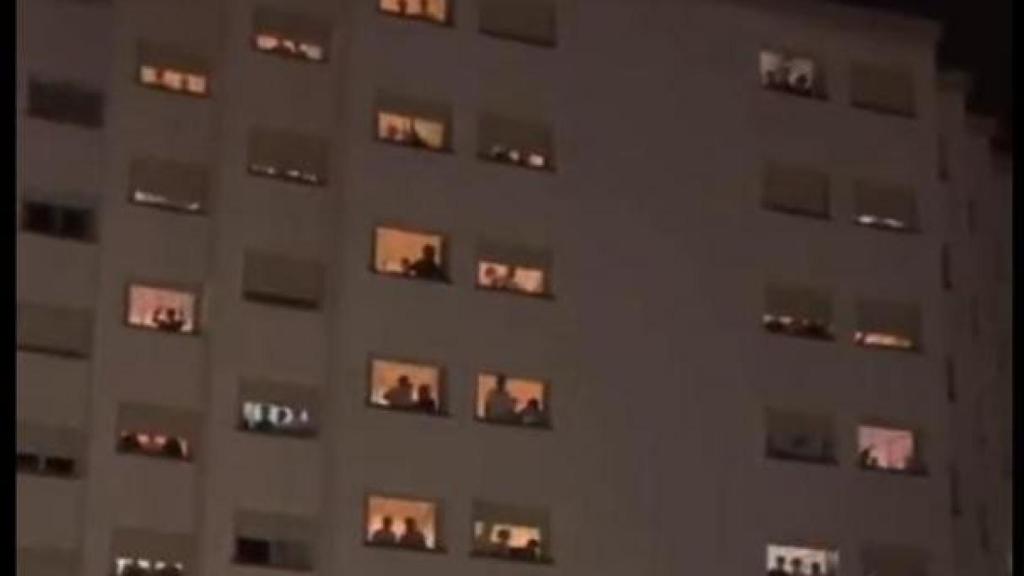 Imagen del Colegio Mayor Elías Ahuja de Madrid, la noche de los hechos.
