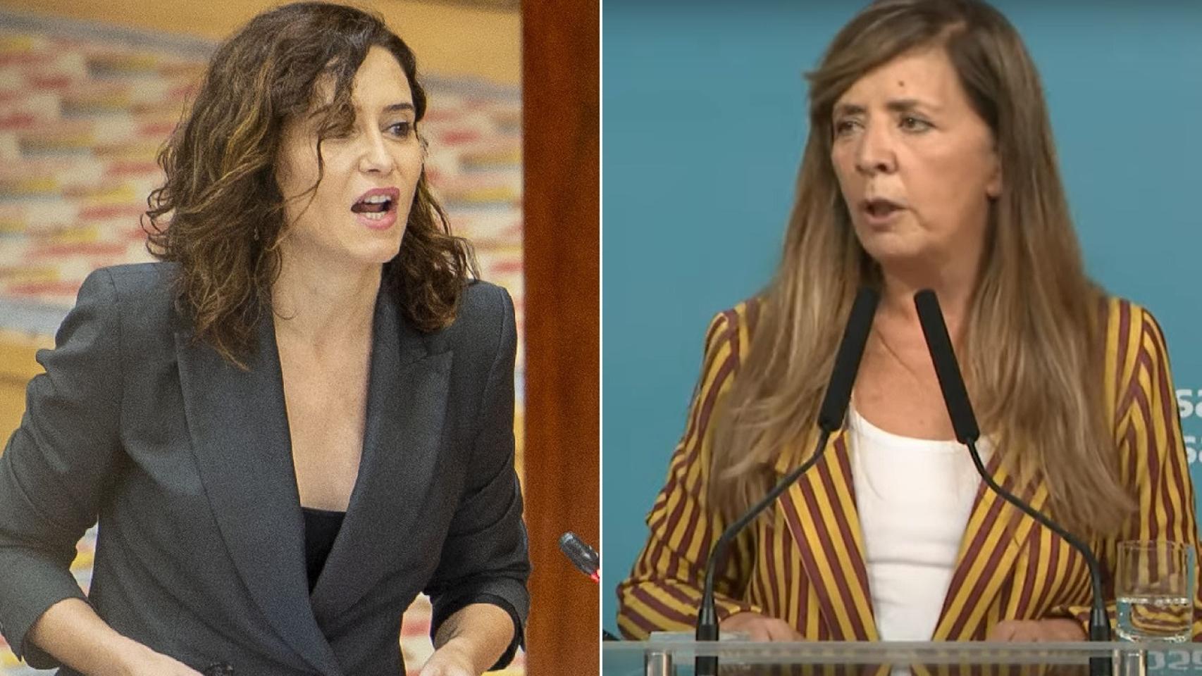 Isabel Díaz Ayuso, presidenta de la Comunidad de Madrid, y Gabriela Cerruti, portavoz de la Presidencia de Argentina.